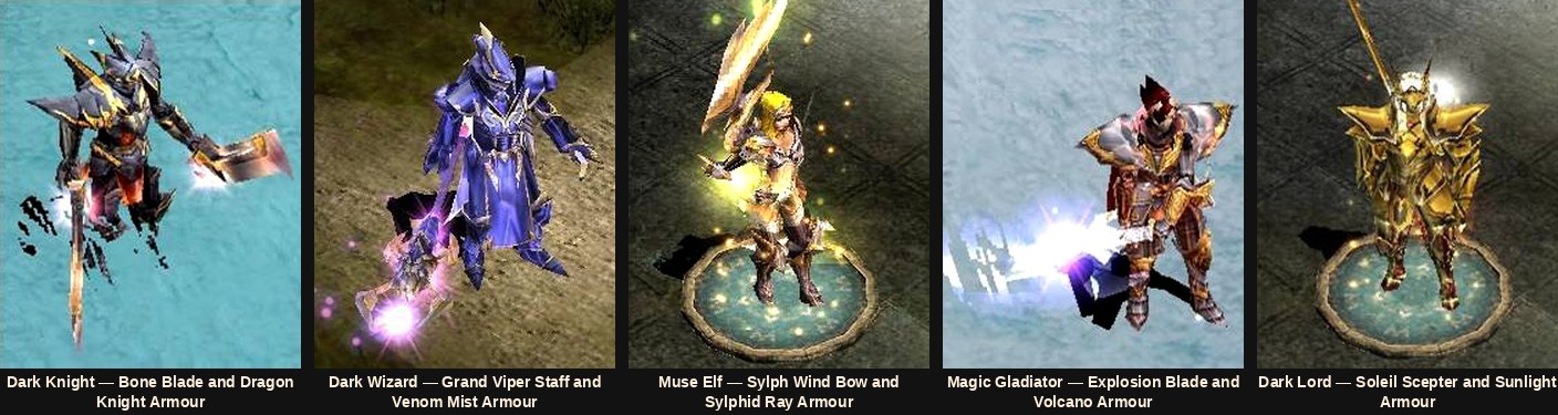 The level 380 weapons and armour added to Mu Online with Kundun's Counterattack