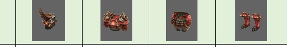 The Crimson Skull socket armour set for the Rage Fighter