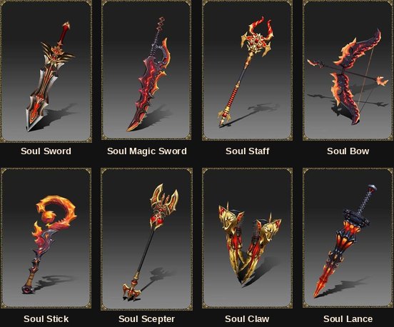 The eight Soul mastery weapons