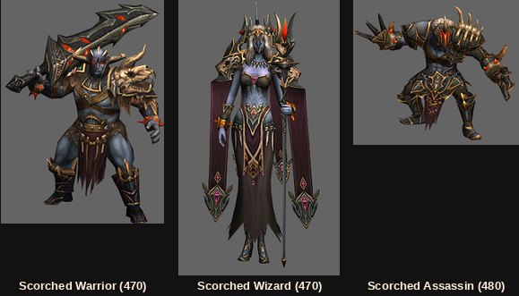 The three Scorched Canyon monsters