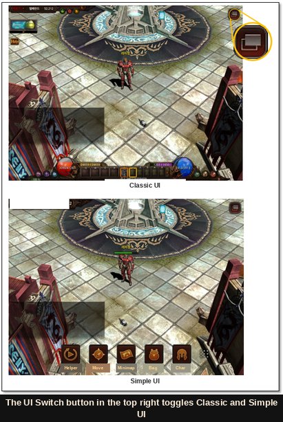 The Classic UI and the new Simple UI compared