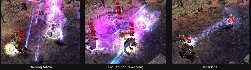 Raining Arrow, the reworked Focus Shot, and Holy Bolt