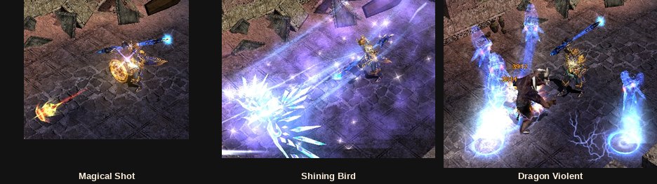Magical Shot, Shining Bird and Dragon Violent