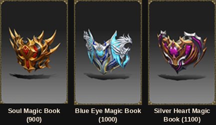 The Soul, Blue Eye and Silver Heart magic books