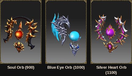 The Soul, Blue Eye and Silver Heart orbs
