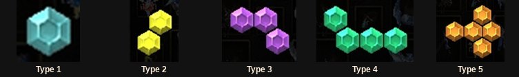Spider Artifact types 1 to 5