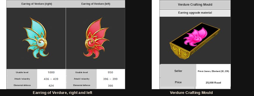 The Earring of Verdure and its crafting mould
