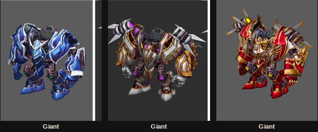 The three Giant mounts from the 5th class change quest