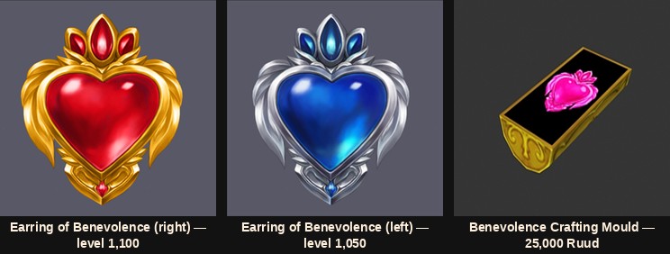 The Earring of Benevolence, the 9th mastery earring in Mu Online Season 21