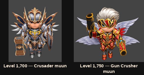 The Crusader and Gun Crusher reward muuns for levels 1,700 and 1,750