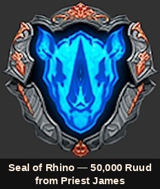 The Seal of Rhino, the combination material for the 8th Guardian