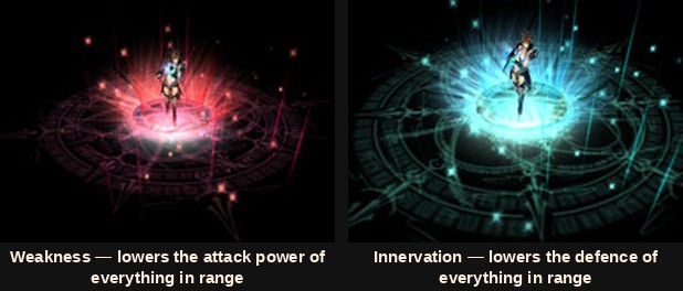 Weakness and Innervation, the Summoner's new curse skills