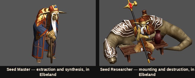The Seed Master and Seed Researcher NPCs in Elbeland
