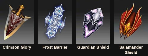 The four socket shields added in Mu Online Season 4