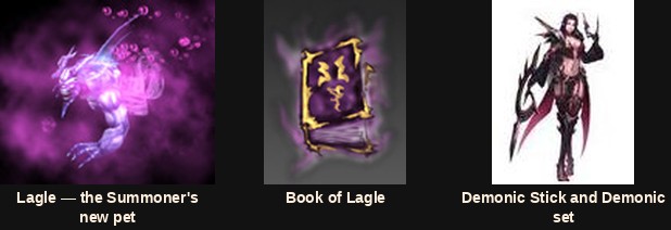 Lagle, the Book of Lagle and the Demonic gear in Mu Online Season 4