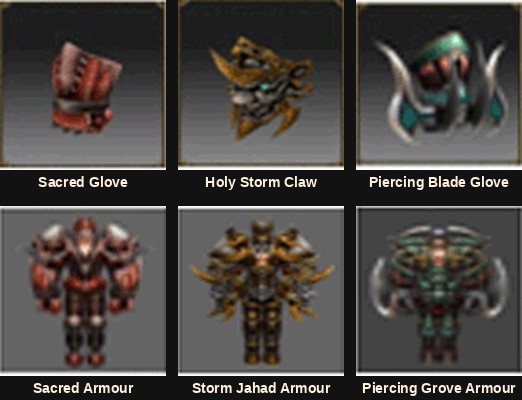 Rage Fighter exclusive weapons and armour in Mu Online Season 6