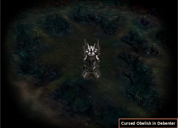 Cursed Obelisk standing in Debenter